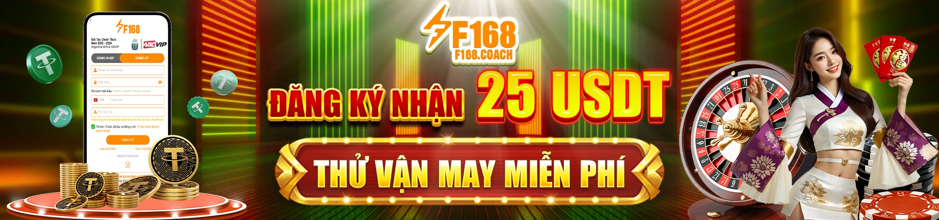 Đăng ký nhận 25 usdt thử vận may miễn phí